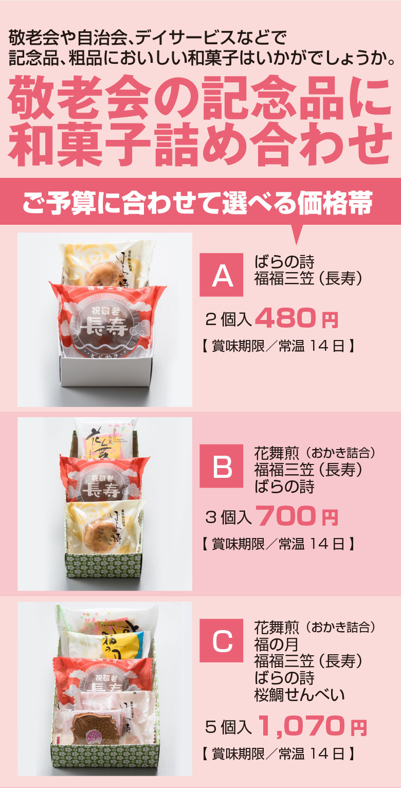 敬老会の景品